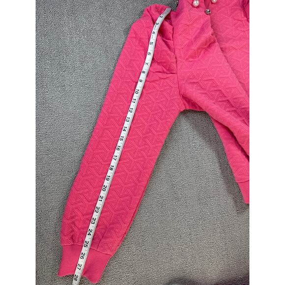 Simply Southern Lounge Set Quilted Sweat Suit Comfy Casual Feminine Pink XL - Picture 7 of 13
